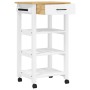 Carrito de cocina MONZA madera maciza de pino 48x40x90 cm de , Carros de cocina y comedor - Ref: Foro24-376081, Precio: 103,3...