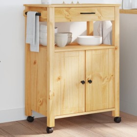 MONZA kitchen cart solid pine wood 60x40x90 cm by , Kitchen and dining carts - Ref: Foro24-376097, Price: 150,65 €, Discount: %