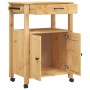 Carrito de cocina MONZA madera maciza de pino 60x40x90 cm de , Carros de cocina y comedor - Ref: Foro24-376097, Precio: 150,6...