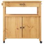 Carrito de cocina MONZA madera maciza de pino 84x40x90 cm de , Carros de cocina y comedor - Ref: Foro24-376106, Precio: 147,2...