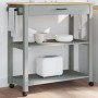 Carrito de cocina MONZA madera maciza de pino 84x40x90 cm de , Carros de cocina y comedor - Ref: Foro24-376104, Precio: 119,8...