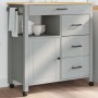 MONZA kitchen cart solid pine wood 84x40x90 cm by , Kitchen and dining carts - Ref: Foro24-376110, Price: 257,81 €, Discount: %