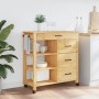 Carrito de cocina MONZA madera maciza de pino 84x40x90 cm de , Carros de cocina y comedor - Ref: Foro24-376112, Precio: 174,8...