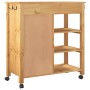 MONZA kitchen cart solid pine wood 84x40x90 cm by , Kitchen and dining carts - Ref: Foro24-376112, Price: 174,81 €, Discount: %