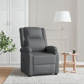 Sillón reclinable de cuero sintético gris de , Sillones - Ref: Foro24-348459, Precio: 198,99 €, Descuento: %