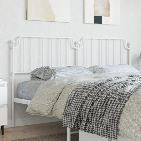 Cabecero de metal blanco 180 cm de , Cabeceros y pies de cama - Ref: Foro24-373972, Precio: 31,99 €, Descuento: %