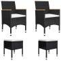 Black 5-Piece Garden Dining Set by , Garden sets - Ref: Foro24-3072121, Price: 488,66 €, Discount: %