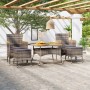 Garten-Essgruppe, 5-teilig, synthetisches Rattan, graues Akazienholz von , Gartensets - Ref: Foro24-3058357, Preis: 523,99 €,...