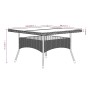 Garden dining set 5 pieces synthetic rattan gray tempered glass by , Garden sets - Ref: Foro24-3058355, Price: 565,82 €, Disc...