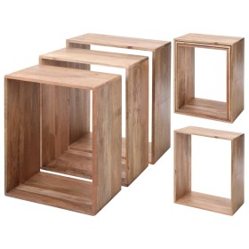 Home&Styling 3-piece mango wood side table set by , Side tables - Ref: Foro24-426814, Price: 139,17 €, Discount: %