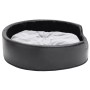 Cama para perros felpa y cuero sintético negro gris 79x70x19 cm de , Camas para perros - Ref: Foro24-171254, Precio: 45,01 €,...