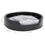 Cama para perros felpa y cuero sintético negro gris 79x70x19 cm de , Camas para perros - Ref: Foro24-171254, Precio: 45,01 €,...