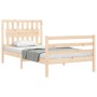 Estructura de cama con cabecero madera maciza 100x200 cm de , Camas y somieres - Ref: Foro24-3194301, Precio: 107,99 €, Descu...