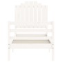 Single bed frame with white solid wood headboard by , Beds and slatted bases - Ref: Foro24-3194142, Price: 116,55 €, Discount: %