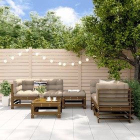 Garden furniture set 6 pieces solid honey brown pine wood by , Garden sets - Ref: Foro24-3186203, Price: 385,92 €, Discount: %