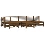 Garden furniture set 7 pieces solid honey brown pine wood by , Garden sets - Ref: Foro24-3186399, Price: 435,68 €, Discount: %