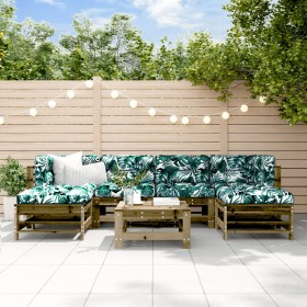 Garden furniture set 7 pieces impregnated pine wood by , Garden sets - Ref: Foro24-3186402, Price: 391,17 €, Discount: %