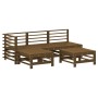 Garden sofa set 5 pieces solid pine wood honey brown by , Garden sets - Ref: Foro24-3186553, Price: 313,80 €, Discount: %