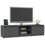 Gray plywood TV cabinet 140x40x35.5 cm by , TV Furniture - Ref: Foro24-800650, Price: 97,43 €, Discount: %