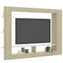 TV-Schrank aus Sperrholz in Weiß und Eiche, 152 x 22 x 113 cm von , TV-Möbel - Ref: Foro24-800743, Preis: 71,99 €, Rabatt: %