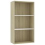 3-stufiges Regal aus Sperrholz aus weißer Eiche, 60 x 30 x 114 cm von , Bücherregale und Regale - Ref: Foro24-800977, Preis: ...