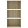 3-stufiges Regal aus Sperrholz aus weißer Eiche, 60 x 30 x 114 cm von , Bücherregale und Regale - Ref: Foro24-800977, Preis: ...