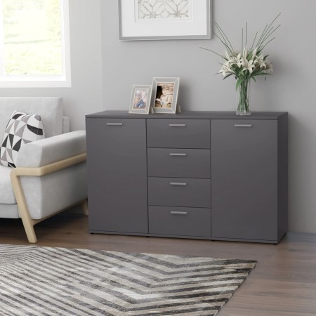 Aparador de madera contrachapada gris 120x35,5x75 cm de , Aparadores - Ref: Foro24-801330, Precio: 172,90 €, Descuento: %