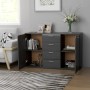 Gray plywood sideboard 120x35.5x75 cm by , Sideboards - Ref: Foro24-801330, Price: 173,61 €, Discount: %