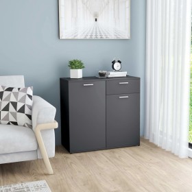 Gray plywood sideboard 80x36x75 cm by , Sideboards - Ref: Foro24-801834, Price: 114,30 €, Discount: %