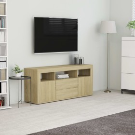 Oak-colored plywood TV cabinet 120x30x50 cm by , TV Furniture - Ref: Foro24-801817, Price: 104,53 €, Discount: %