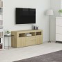 Oak-colored plywood TV cabinet 120x30x50 cm by , TV Furniture - Ref: Foro24-801817, Price: 108,79 €, Discount: %