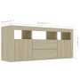 Oak-colored plywood TV cabinet 120x30x50 cm by , TV Furniture - Ref: Foro24-801817, Price: 108,79 €, Discount: %