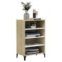 White plywood and Sonoma oak sideboard 57x35x90 cm by , Sideboards - Ref: Foro24-806135, Price: 58,67 €, Discount: %