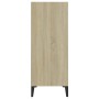 White plywood and Sonoma oak sideboard 57x35x90 cm by , Sideboards - Ref: Foro24-806135, Price: 58,67 €, Discount: %