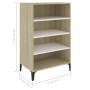 White plywood and Sonoma oak sideboard 57x35x90 cm by , Sideboards - Ref: Foro24-806135, Price: 58,67 €, Discount: %