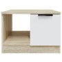 White and oak plywood coffee table 50x50x36 cm by , Coffee table - Ref: Foro24-811345, Price: 62,73 €, Discount: %