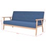 3 seater blue fabric sofa by , Sofas - Ref: Foro24-244656, Price: 266,62 €, Discount: %