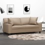 2-seater sofa with cappuccino synthetic leather cushions 140 cm by , Sofas - Ref: Foro24-3200870, Price: 289,11 €, Discount: %