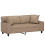 2-seater sofa with cappuccino synthetic leather cushions 140 cm by , Sofas - Ref: Foro24-3200870, Price: 289,11 €, Discount: %