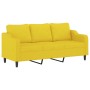 Sofá de 3 plazas con cojines tela amarillo claro 180 cm de , Sofás - Ref: Foro24-3200858, Precio: 297,99 €, Descuento: %