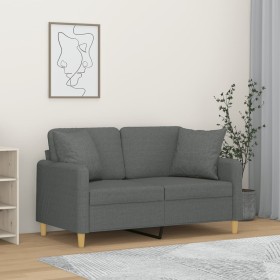 2-Sitzer-Sofa mit dunkelgrauen Stoffkissen 120 cm von , Sofas - Ref: Foro24-3200902, Preis: 229,99 €, Rabatt: %