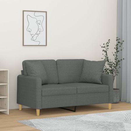 2-seater sofa with dark gray fabric cushions 120 cm by , Sofas - Ref: Foro24-3200902, Price: 229,11 €, Discount: %