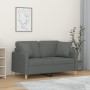 2-Sitzer-Sofa mit dunkelgrauen Stoffkissen 120 cm von , Sofas - Ref: Foro24-3200902, Preis: 229,11 €, Rabatt: %