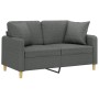 2-Sitzer-Sofa mit dunkelgrauen Stoffkissen 120 cm von , Sofas - Ref: Foro24-3200902, Preis: 229,11 €, Rabatt: %