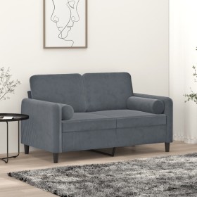 2-seater sofa with dark gray velvet cushions 120 cm by , Sofas - Ref: Foro24-3200872, Price: 253,58 €, Discount: %