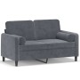 2-Sitzer-Sofa mit dunkelgrauen Samtkissen 120 cm von , Sofas - Ref: Foro24-3200872, Preis: 253,58 €, Rabatt: %