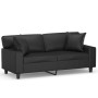 2-Sitzer-Sofa mit schwarzen Kunstlederkissen 140 cm von , Sofas - Ref: Foro24-3200866, Preis: 267,59 €, Rabatt: %