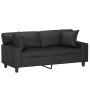 2-Sitzer-Sofa mit schwarzen Kunstlederkissen 140 cm von , Sofas - Ref: Foro24-3200866, Preis: 267,59 €, Rabatt: %