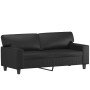 2-Sitzer-Sofa mit schwarzen Kunstlederkissen 140 cm von , Sofas - Ref: Foro24-3200866, Preis: 267,59 €, Rabatt: %