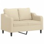 2-seater sofa with cream fabric cushions 120 cm by , Sofas - Ref: Foro24-3200839, Price: 249,99 €, Discount: %